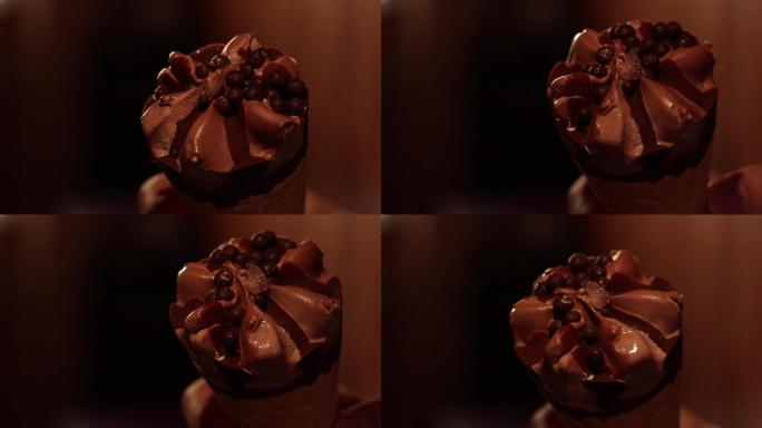 1080p香浓可口的巧克力冰激凌