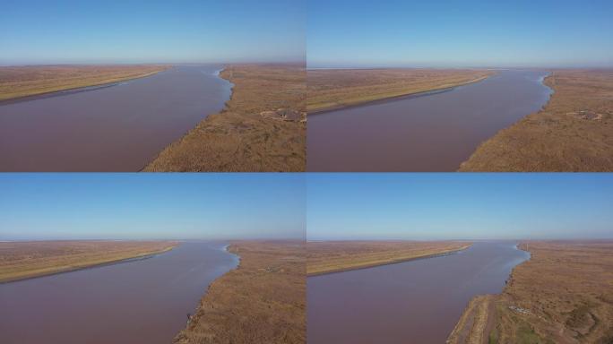 4K-原素材-黄河湿地黄河入海口