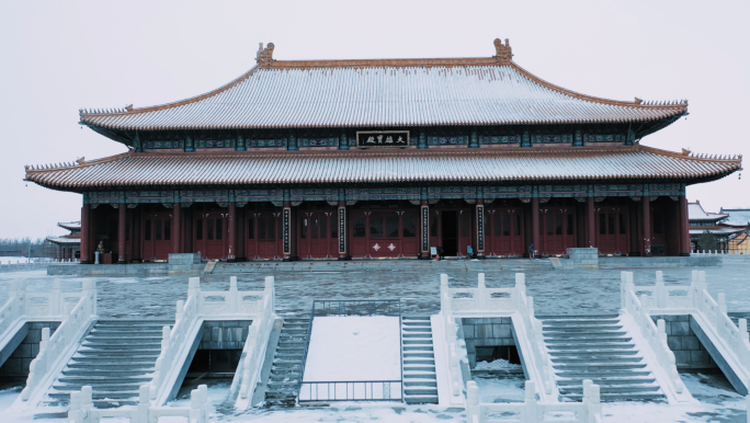 龙华寺冬季美景