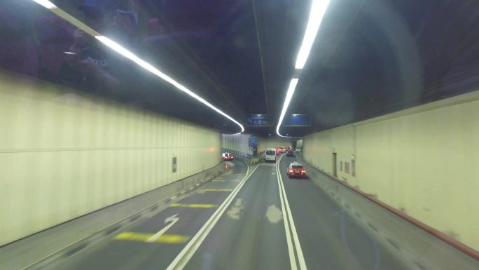 4K香港街景双层巴士(隧道)4