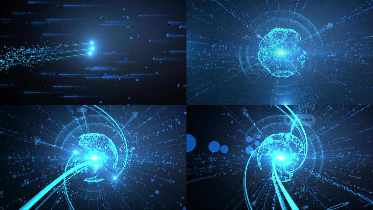 科技地球光线5G互联网启动片头