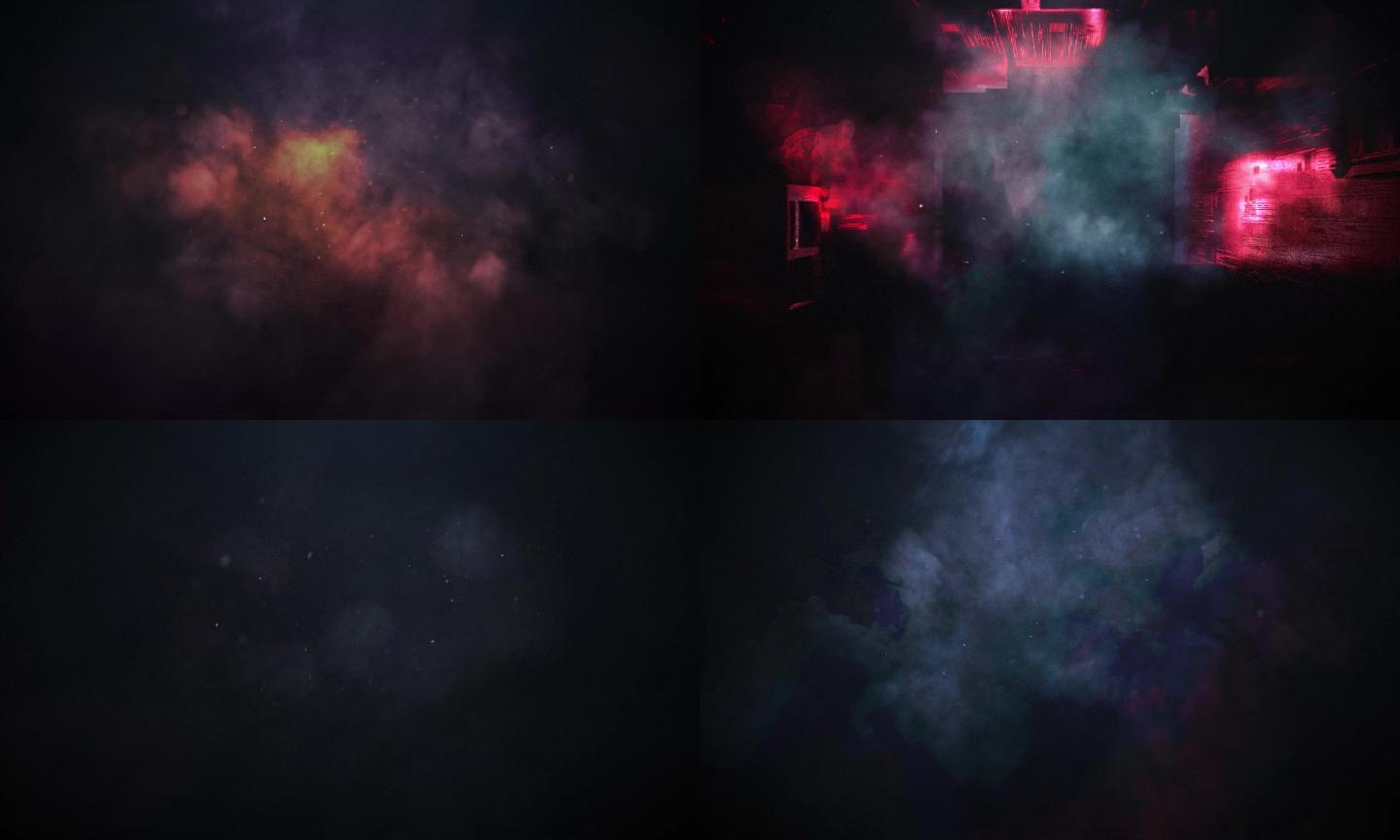 背景-循环-潮流神秘烟雾霓虹灯光闪烁空间