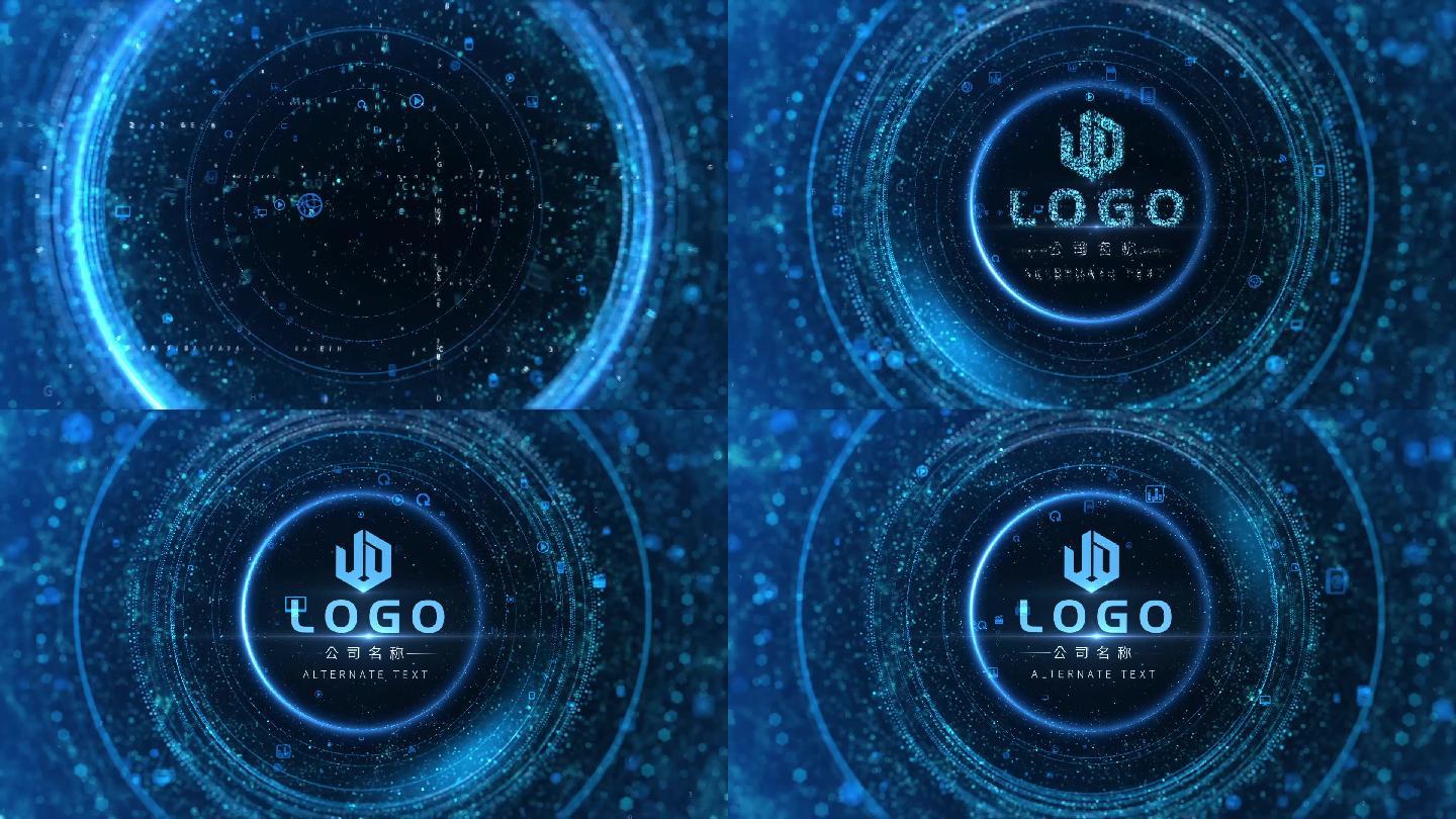 原创粒子科技片头LOGO