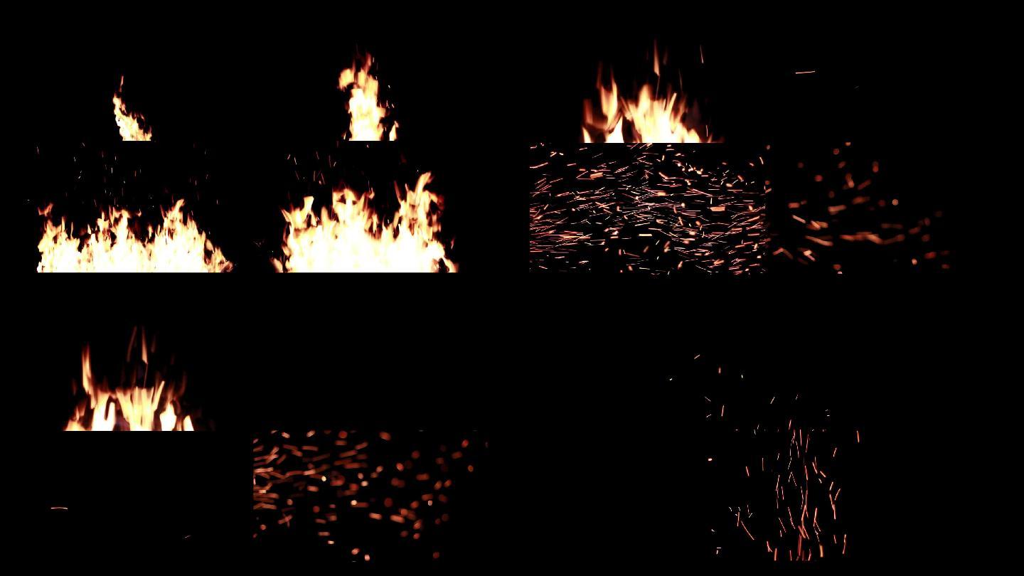 10组火焰燃烧视频素材