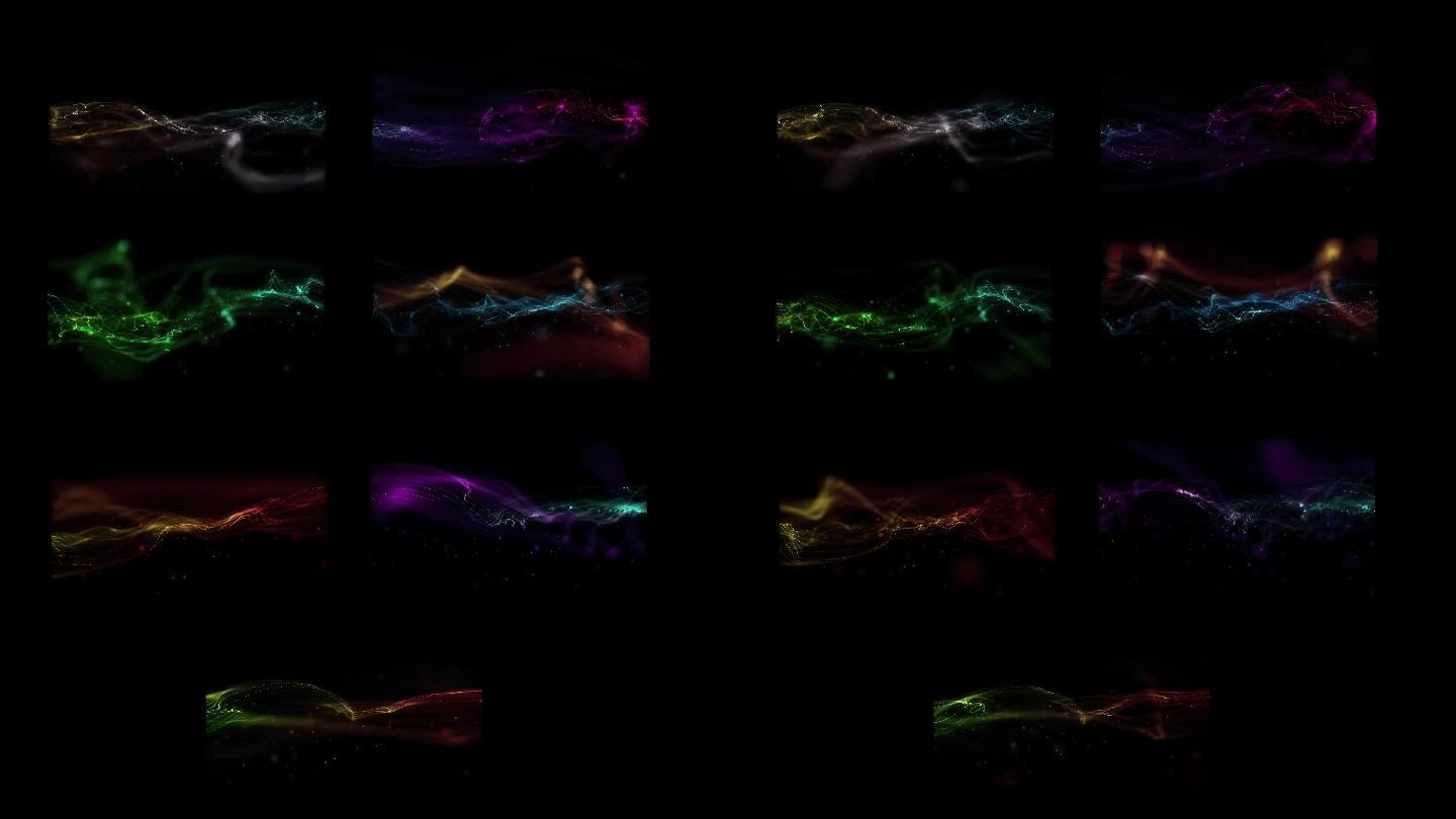 7款粒子飘散空间合成动画特效背景视频