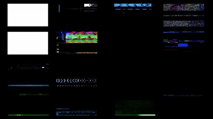 10组4k色彩分离信号干扰特效素材