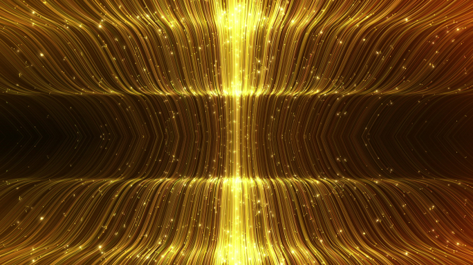 金色粒子瀑布波浪粒子背景2