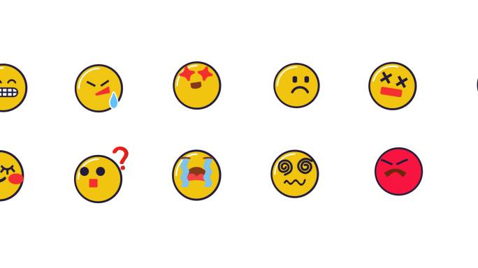 原创12款创综艺节目黄色Emoji表情包
