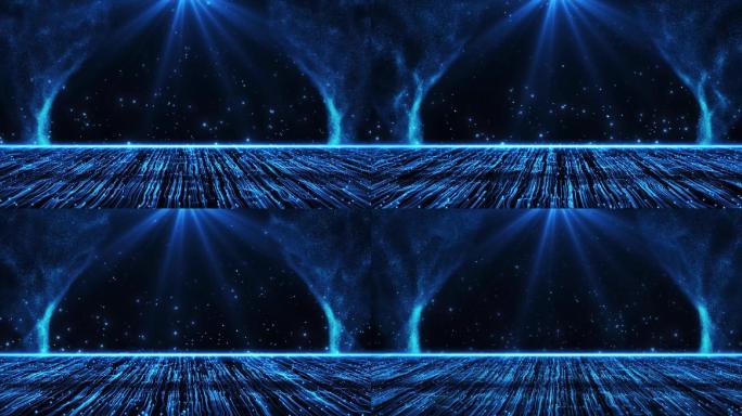 463蓝色大气光效粒子上升新年年会晚会