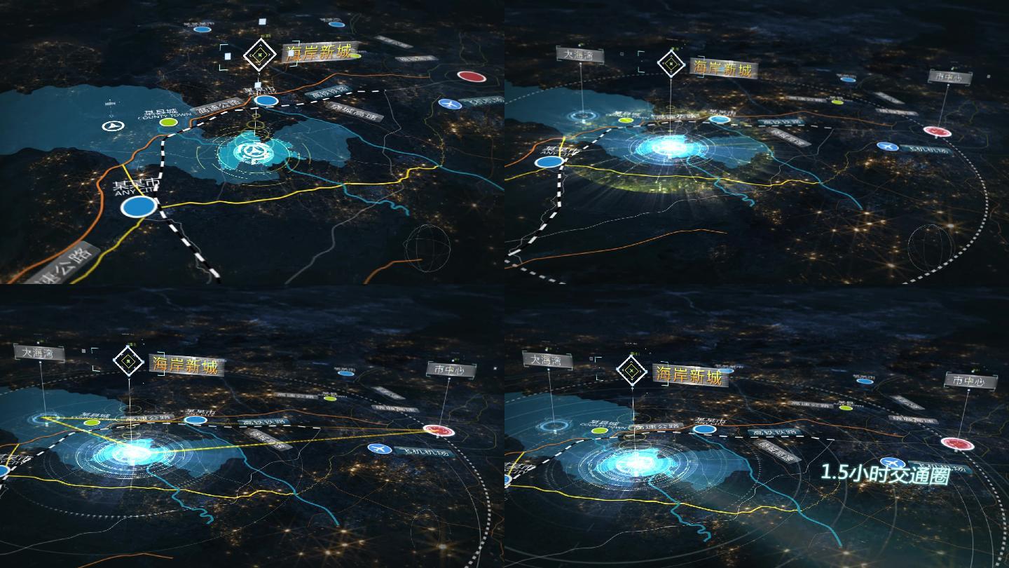 地产区位交通卫星云图