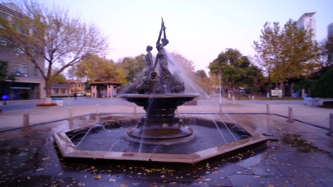 张裕酒文化博物馆旅游景点雕塑喷泉