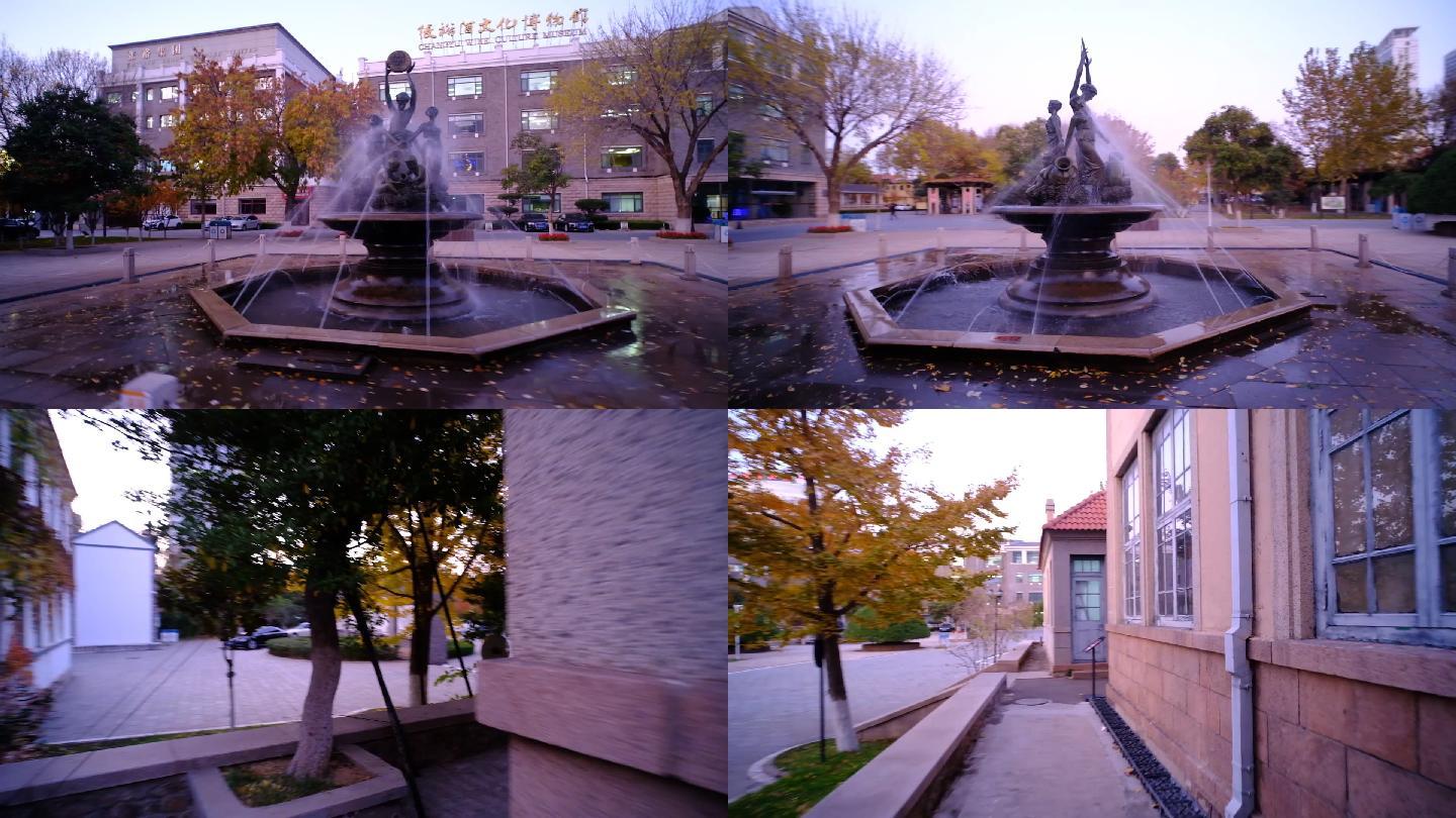张裕酒文化博物馆旅游景点雕塑喷泉