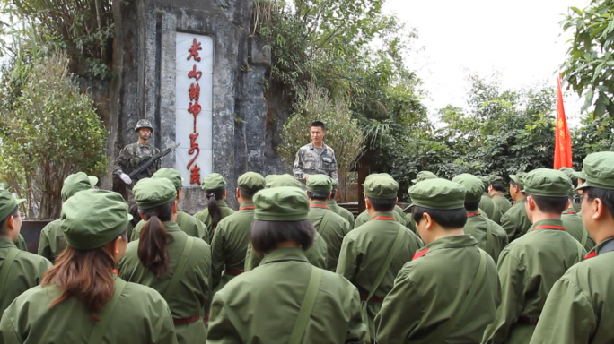 麻栗坡天保老山战场红色旅游炮弹峡谷石斛