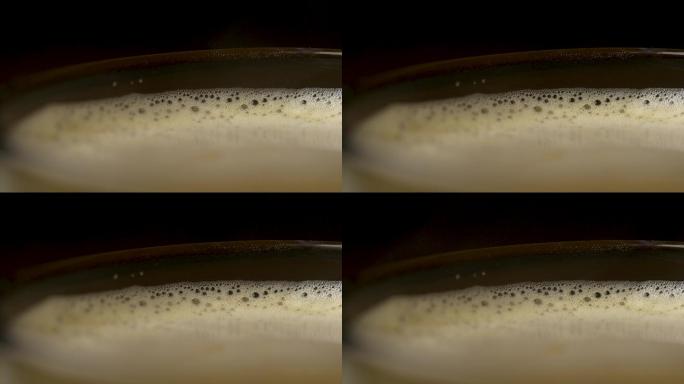 4K咖啡泡沫豆浆泡沫牛奶泡沫早餐过早