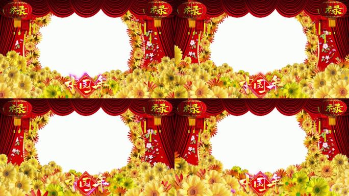 新年大红喜庆背景春节边框系列