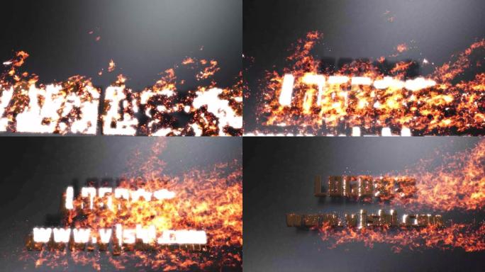 LOGO演绎震撼火焰金属文字模板
