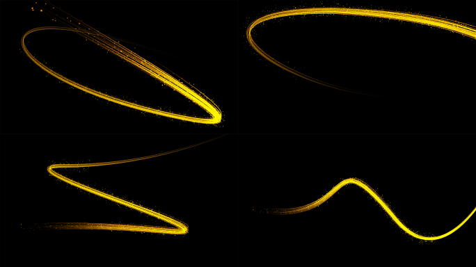 多款4K金色粒子光线素材