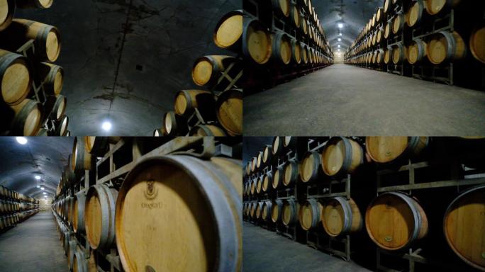 地下酒窖葡萄酒窖橡木桶红酒窖藏