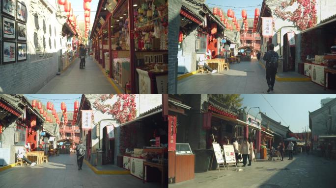 旅游区中国风仿古建筑街区街景