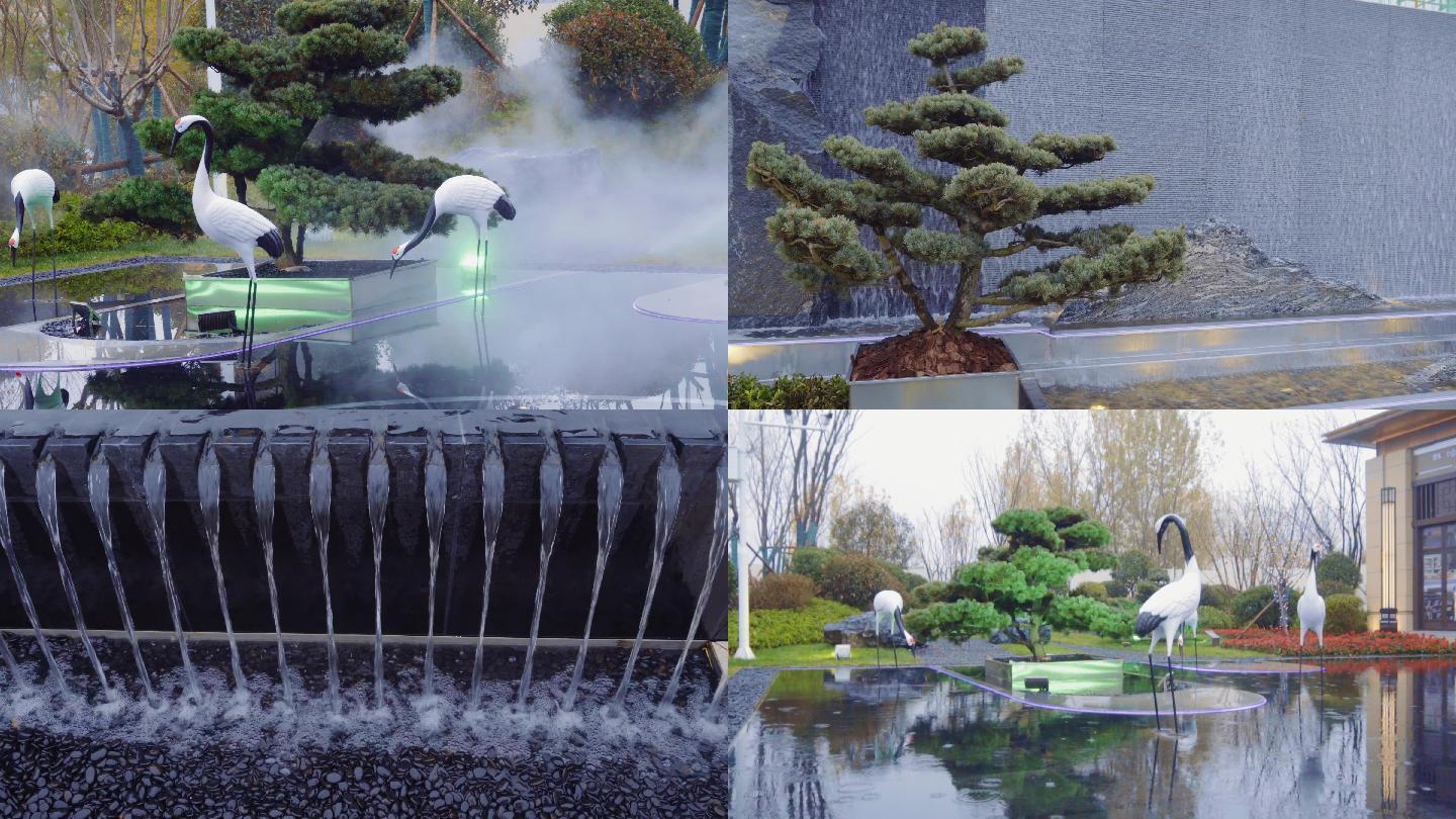 4K中式庭院景观-中国风景观绿植-诗意