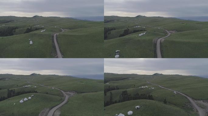 4K航拍新疆伊犁阿克达斯草原