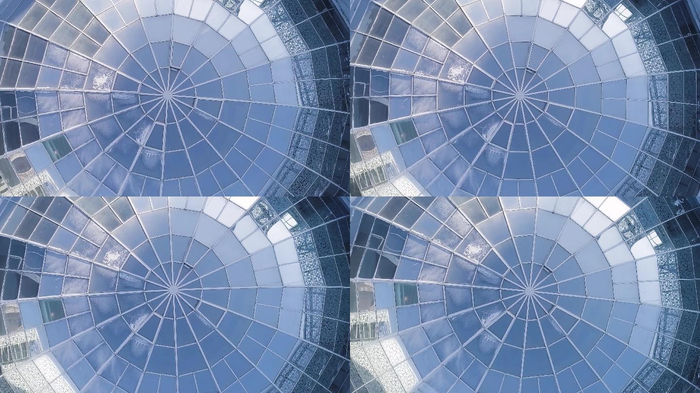 4K透明玻璃建筑伞状屋顶