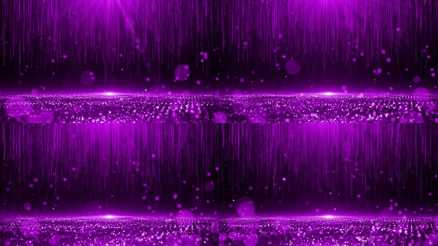 紫色粒子舞台背景循环