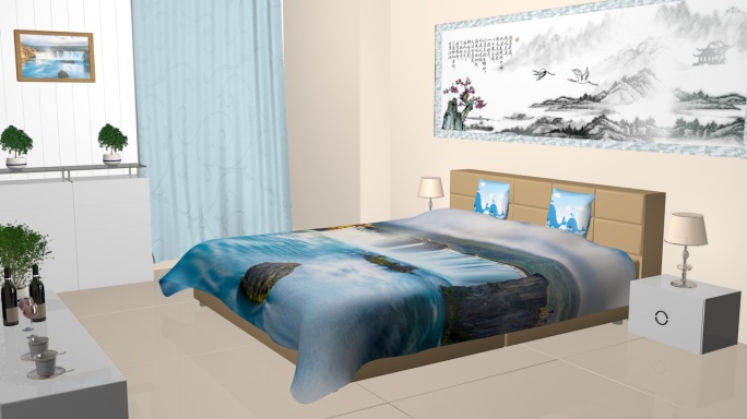 卧室C4D三维模型