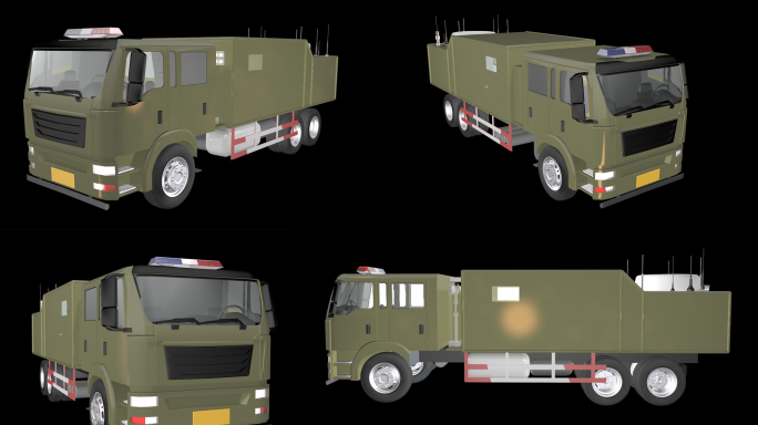 军用重汽、货车C4D三维模型