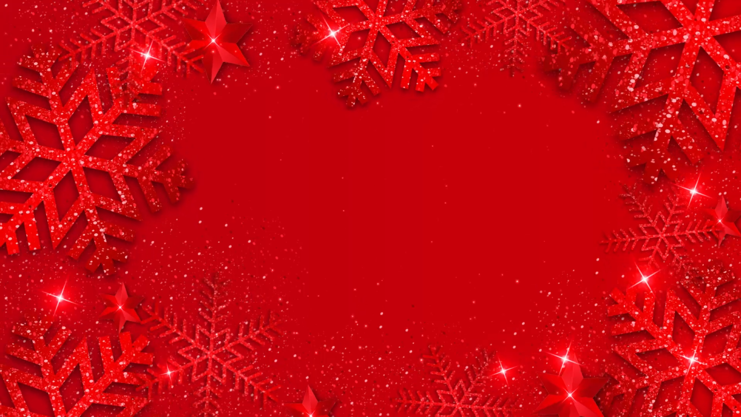 红色圣诞新年节日气氛动态舞台背景大屏