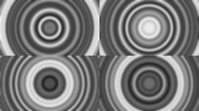 黑白扩散动画涟漪波纹无缝循环