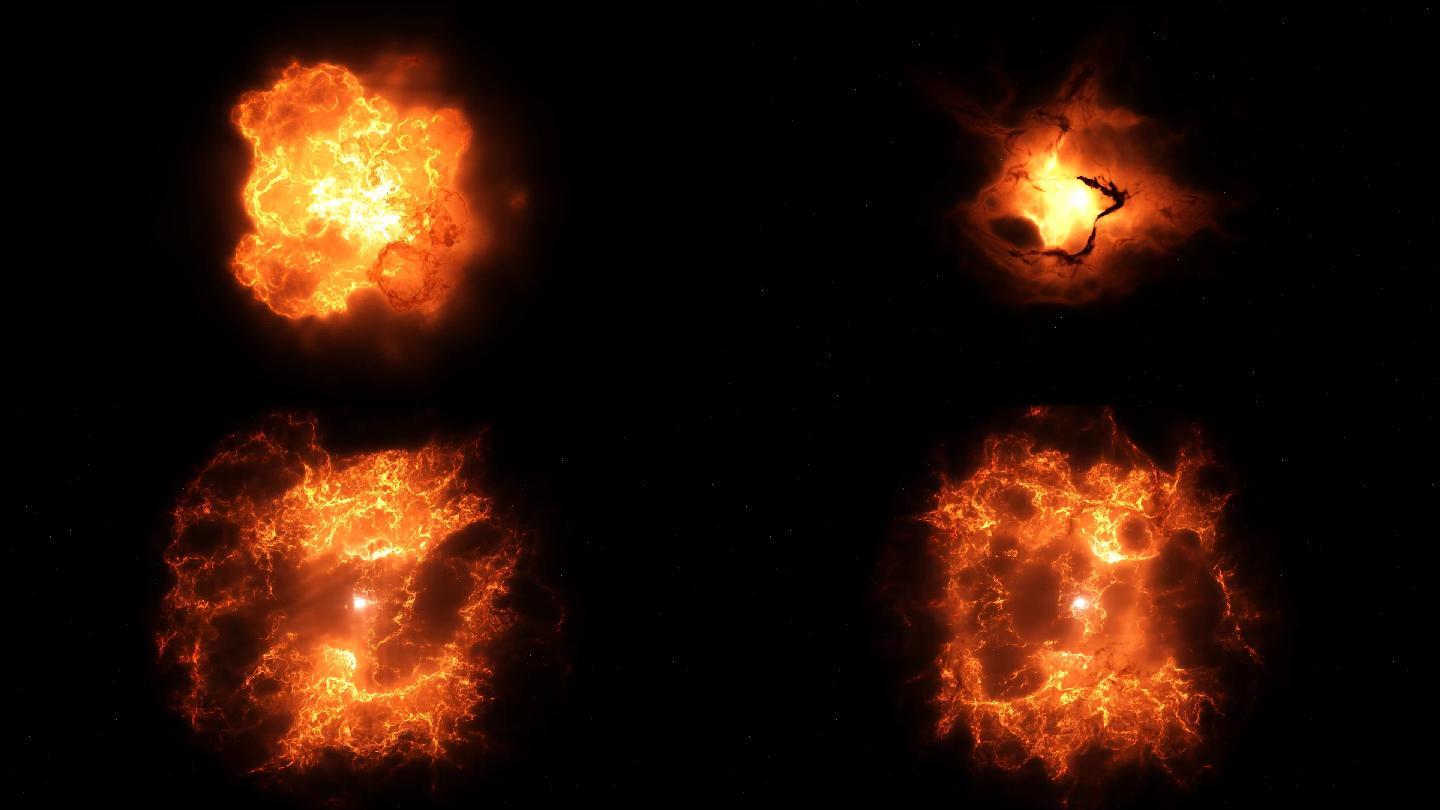 星系火焰爆炸素材