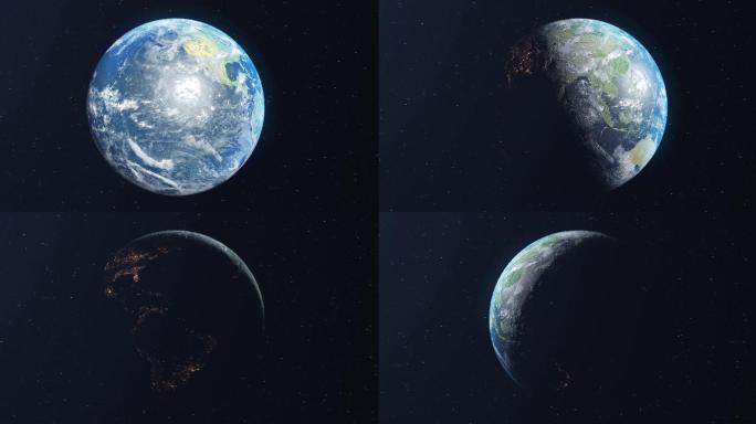【原创】4K地球自转日夜交替无缝循环