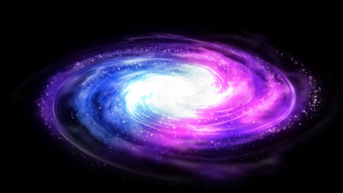 银河系蓝紫色渐变星云（透明通道）
