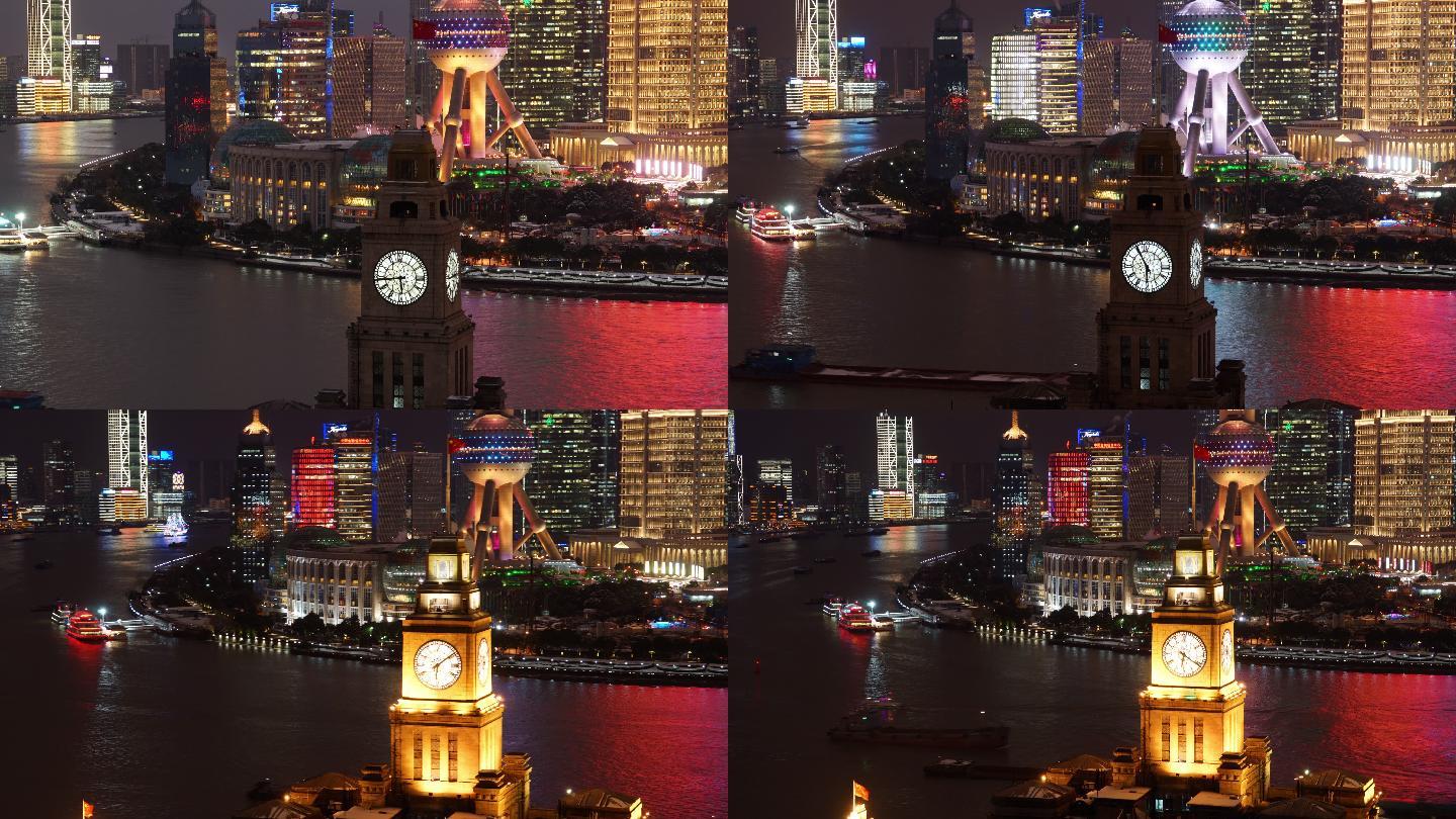 4K延时-上海外滩海关大厦钟楼时间流动