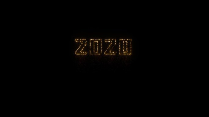 2023新年烟花绽放展示出文字主题