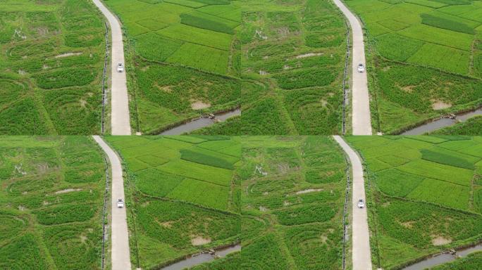 桂林山水航拍跟车