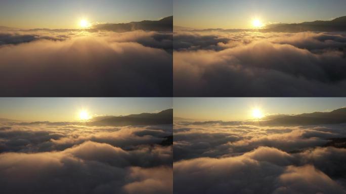 4K云层日出实拍素材