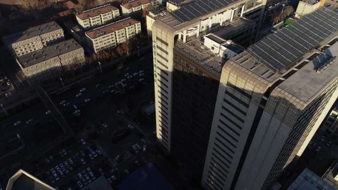 医院近景航拍4k