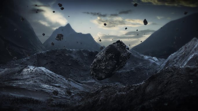 石头变化三维动画视频素材