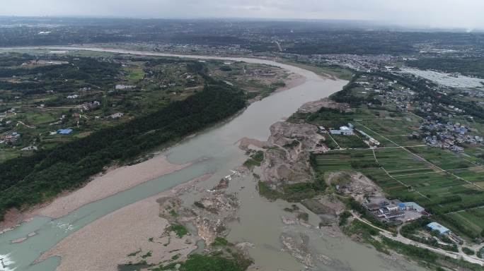 廉水交汇河流交汇实拍视频素材