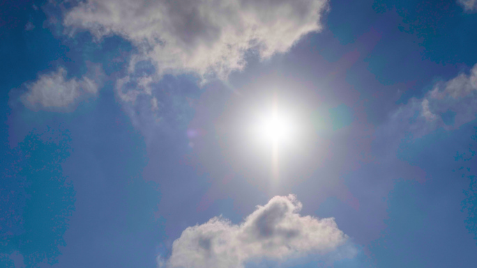 4k夏季烈日灼心的大太阳