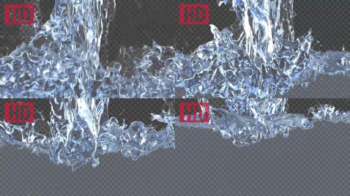 3D水流注水灌水-带通道