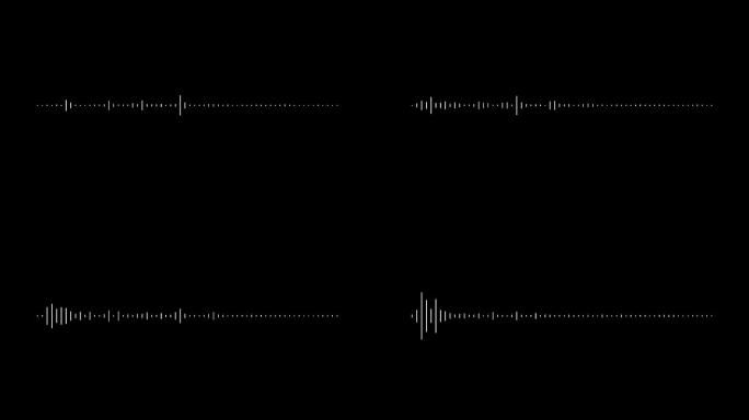 简单的纯白色音频波纹