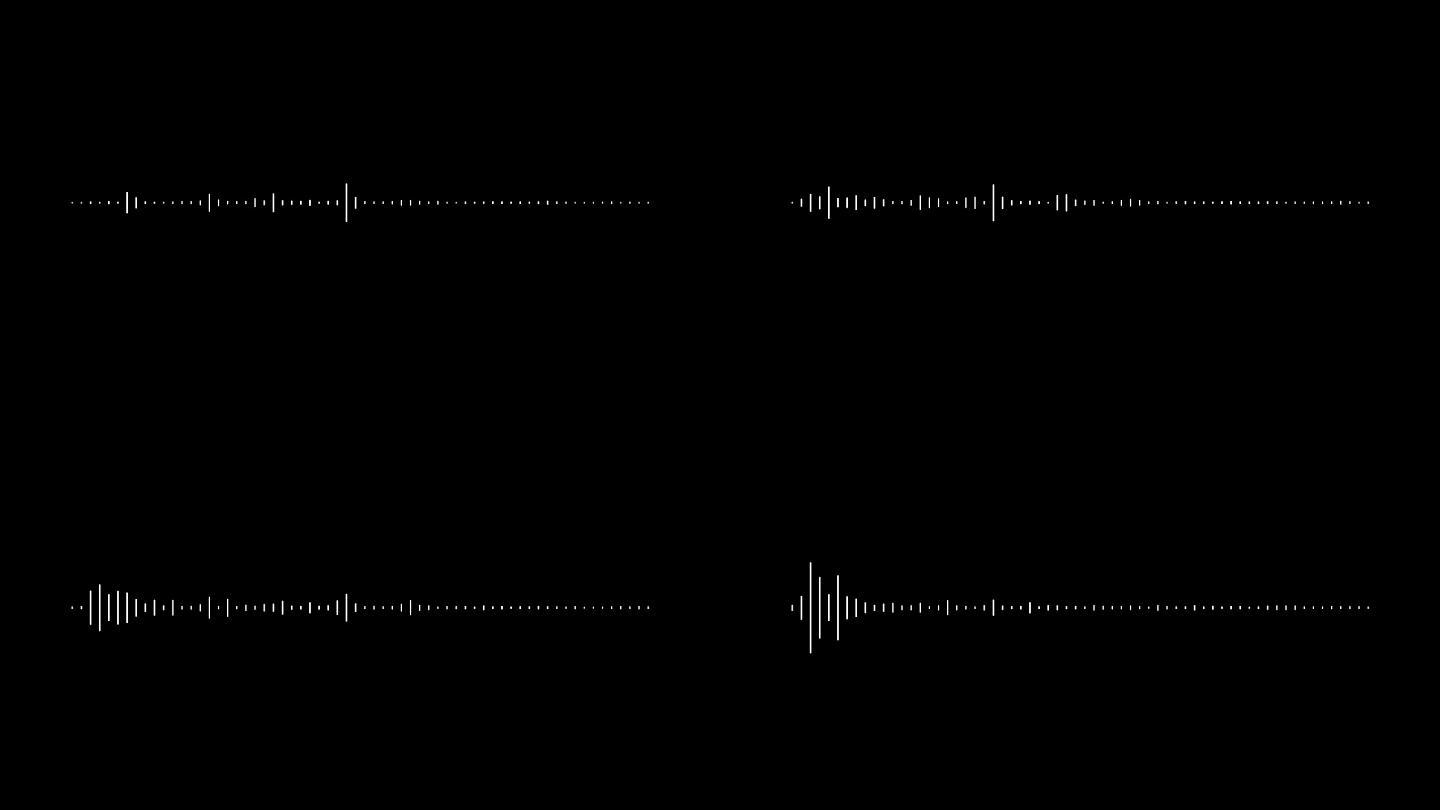 简单的纯白色音频波纹