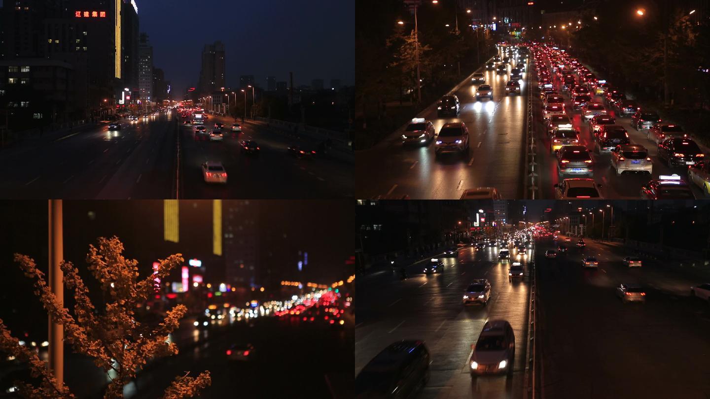 城市夜景、城市交通、夜景交通、车流、交通