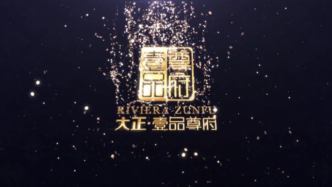 金色粒子气泡生长logo
