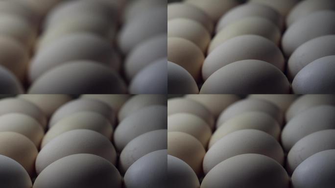 排列整齐的土鸡蛋