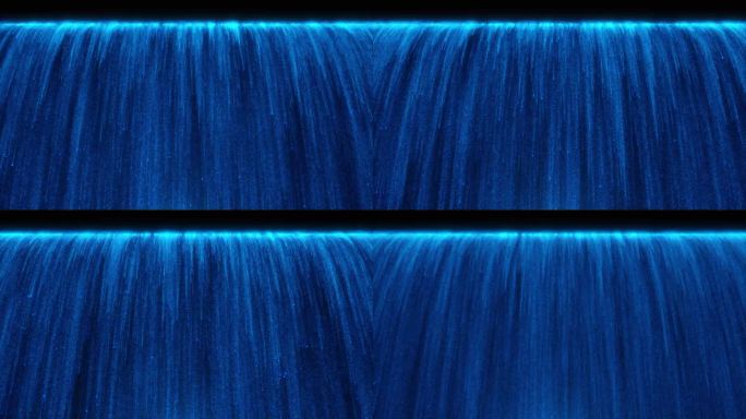 577 4K蓝色唯美粒子光线瀑布舞台背景