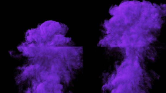 烟雾紫色飘动飘散
